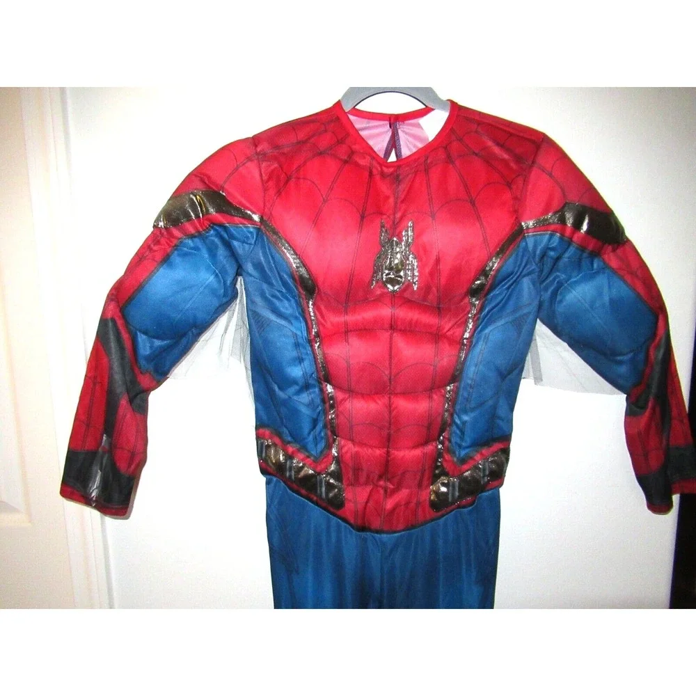 Rubies Marvel Spiderman Padded 1 Piece Costume Youth Size Large NO Gloves/Mask - Picture 3 of 4